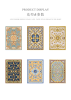 Tapis en nylon et polyester imprimé à la machine, grands tapis de salon, tapis noir, vente en gros