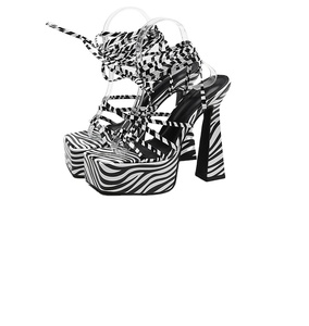 2023 nuovi piedi cinturino ad anello punta aperta piattaforma <span class=keywords><strong>tacco</strong></span> Super alto scarpe romane nero <span class=keywords><strong>arancione</strong></span> viola Zebra sandali con <span class=keywords><strong>tacco</strong></span> alto - Product Image 6