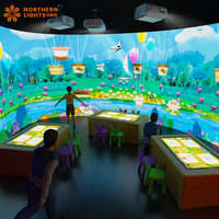 Jeu interactif de projection murale de peinture magique en acier pour enfants multijoueur en intérieur, nouveauté 2024
