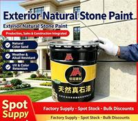 Peinture murale extérieure à base d'eau, effet pierre naturelle, revêtement texturé pour façades de bâtiments