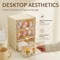 Caja de Almacenamiento Apilable Multifuncional Personalizada al por Mayor para Figuras de Acción, Caja de Almacenamiento de Archivos, Caja de Almacenamiento de Escritorio