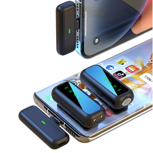 Video Recording 2 in 1 Lavalier wireless <b>microphone</b> 2.4G Lavalier <b>Microphone</b> with Charging Case - Product Image 5