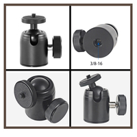 Mini trépied universel à tête sphérique à trois trous 360° pour caméra DV, appareil photo reflex numérique, support à vis 1/4, mini trépied à tête sphérique pour appareil photo numérique