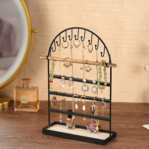 <span class=keywords><strong>Tige</strong></span> de <span class=keywords><strong>montre</strong></span> avec <span class=keywords><strong>bracelet</strong></span> Présentoir à bijoux multicouche avec collier Crochet Boucles d'oreilles Porte-clou Anneau Plateau - Product Image 5