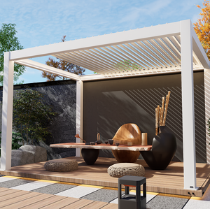 Pergola Retrattile da Giardino in Alluminio Verniciato a Polvere, Impermeabile, Motorizzata, Ecologica, per Esterni, Patio e Cortile - Product Image 2
