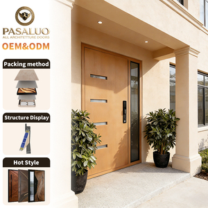 2026 OEM PSL Novas Portas Exteriores de Entrada Residencial Personalizadas em Alumínio com Vidro para Casas e Vilas - Product Image 1
