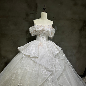 Wx98 Hermoso Vestido de Novia de Encaje con Hombros Descubiertos, Vestidos de Novia para Mujer Jancember - Product Image 6