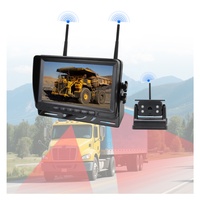 Sistema de Cámara Inalámbrica para Camiones, Monitor de 7 Pulgadas, Kit de Visión Trasera para Vehículos, Pantalla LCD, Asistencia de Marcha Atrás, DVR de Seguridad Solar