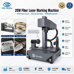 Machine de marquage laser à fibre 20W, graveur facile à utiliser pour le métal, les bijoux, le plastique, le caoutchouc, la pierre - Product Image 1