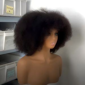 <span class=keywords><strong>Parrucca</strong></span> <span class=keywords><strong>Afro</strong></span> Corta Completamente Realizzata a Macchina, 100% <span class=keywords><strong>Capelli</strong></span> Umani Brasiliani, Stile Explosion, Può Essere Permanente e Tintura, Disponibile in Magazzino - Product Image 3