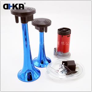 <span class=keywords><strong>Klaxon</strong></span> de voiture miniature en ABS bleu de style populaire DHKA, 12V, certifié CE, adaptable à tous les véhicules, moto, bus, bateau - Product Image 4