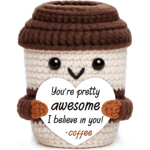 Regalo <span class=keywords><strong>de</strong></span> Café Hecho a Mano con Crochet, con Mensaje Positivo, para Compañeros <span class=keywords><strong>de</strong></span> <span class=keywords><strong>Trabajo</strong></span>, Amigos, Maestros, Enfermeras, Alivio del Estrés, Salud Mental, Autocuidado, Regalo <span class=keywords><strong>de</strong></span> Oficina - Product Image 4