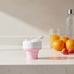 Nouvelle Tasse en Silicone Pliable de Luxe Moderne, Résistante aux Hautes Températures et à la Poussière, de Qualité Alimentaire, Anti-Fuite, Sans BPA, avec Couvercle - Product Image 5