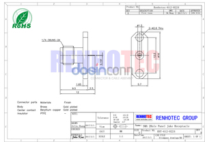 PCB gắn kết nữ SMA kết nối với 2 lỗ mặt bích SMA Jack kết nối - Product Image 5