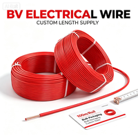 Cable Eléctrico de 2.5mm para Cableado Doméstico, Cable de Cobre Sólido de un Solo Núcleo con Aislamiento de PVC, Rollo de 100m