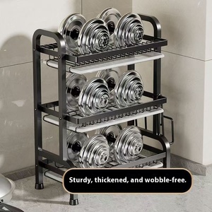 Tùy Chỉnh Kim Loại Món Ăn drainer Giá Bát Thép Carbon Bồn Rửa Nhà Bếp Tổ Chức Với Đũa Chủ Bộ Đồ Ăn Giải Pháp Lưu Trữ - Product Image 5