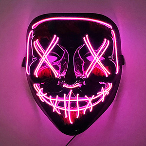 Máscara LED de Halloween, Venta Caliente Transfronteriza, Máscara de Fantasma Aterradora para Fiesta de Disfraces, Decoración Luminosa con Luz Fría - Product Image 5