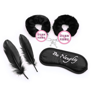 Women Sex Bondage Fluffy Handcuffs With Eye Mask Feather Bondage Adult Play BDSM Harness Erotic <strong>Restraints</strong> for Bedroom - Product Image 5