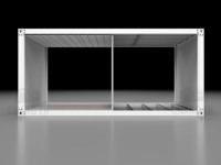 DYCE Maison conteneur de 20 pieds en panneaux sandwich d'acier préfabriqués, détachable et respirant, Micro-bureau moderne, Bâtiment modulaire 3D