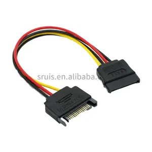 SATA 15pin Male to Female SATA Hard Disk Power Extension Extender Cable Cord for PC HDD SSD Power Cables