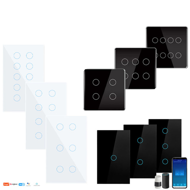 KLASS US Smart Home Products Tuya Smart Wall Switch Wifi Light Switches and Socket 110V 220V Remote Control Work with Alexa