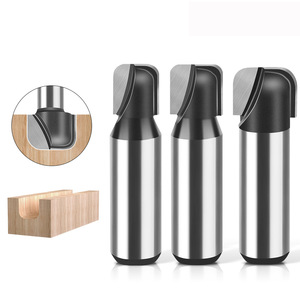 Brocas para enrutador de carburo de señalización de 6mm, cuchillo de fondo <span class=keywords><strong>circular</strong></span> de doble arco, juego de brocas para cuenco y bandeja, cortador lineal de fondo redondo - Product Image 1