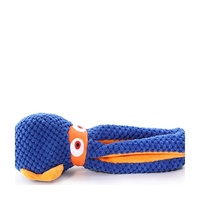 Jouet à mâcher interactif pour chien, en peluche, durable, sonore, style pieuvre et seiche, pour le commerce transfrontalier, vente en gros