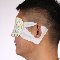 Masque de sommeil en coton brodé imprimé en 3D avec logo personnalisé, pour la nuit et les voyages, soin des yeux, soulagement des cernes, OEM disponible
