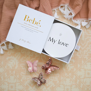 Carte de fleur de graine imprimée en papier, conception personnalisée, cartes de jalons de fête de naissance de bébé, nouvelle carte mensuelle de bébé - Product Image 3