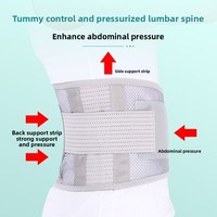 Ceinture de soutien de la taille abdominale avec disques lombaires saillants redressant la plaque d'acier Caractéristiques de fitness respirantes pour les soins lombaires
