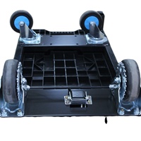 Chargement Offres Spéciales 500kgs Métal 6 roues Cage Pliante Chariot Logistique Transport Cargo Roll Conteneur avec freins