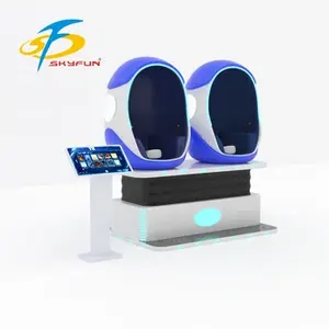 9D Simulador Cinema Roller Coaster Virtual Reality 9D VR Egg Chair Cinema For 2 Players