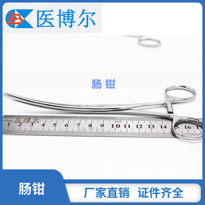Stainless steel 23cm and 18cm intestinal clamps, dog <b>cleaning</b> and grooming <b>tools</b>. - Product Image 1