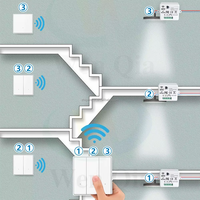 Interrupteur mural sans fil 433 MHz AC 110V 220V Module d'interrupteur lumineux Télécommande Lampe de maison Ventilateur Ampoule LED