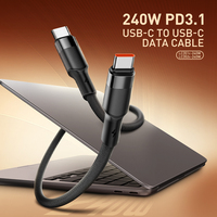 Câbles de charge rapide pour téléphone LDNIO LC351c-240W 5A, câbles de données PD3.1 QC5 PPS Type C vers USB C, câble de charge