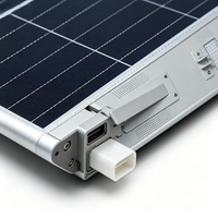 Lampadaire solaire DC SMD à bas prix, étanche IP65, en aluminium, avec détecteur de mouvement, contrôle par application/télécommande, pour autoroute, orientable à 120°
