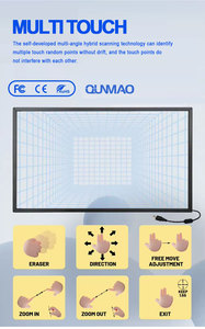 Qunmao 98 inch hồng ngoại chuyển đổi chất lượng cao cảm ứng đa lớp phủ Kit màn hình cảm ứng khung IR cho TV tương tác Bảng điều chỉnh - Product Image 6