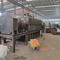 Four de carbonisation à tambour à refroidissement automatique, processeur de biomasse continu pour maïs, production quotidienne de 3,5 tonnes, configuration à double brûleur