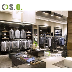 ชั้นวางเสื้อผ้าชั้นวางเสื้อผ้าชั้นวางจอแสดงผลติดผนังร้านขายปลีกเสื้อผ้าผู้ชายร้านขายเสื้อผ้าออกแบบตกแต่งภายใน - Product Image 4