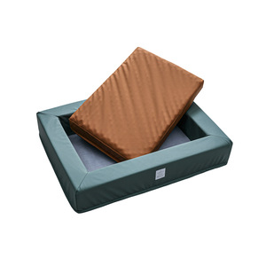 Cuccia Ortopedica di Lusso per Animali Domestici con Logo Personalizzato, Nuovo Design Quadrato, Impermeabile, in Lino, Moderna, con Memory Foam per Cani e Gatti - Product Image 2