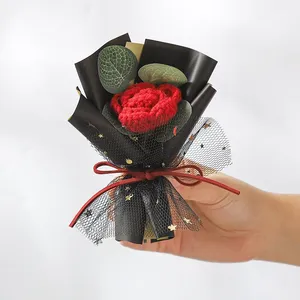 Eternal <strong>Flower</strong> Rose Christmas Companion Gift <strong>Bouquet</strong> Simulation <strong>Flower</strong> Tulip Knitted <strong>Bouquet</strong> Floral Ornament Gift Mini <strong>Bouquet</strong> - Product Image 5