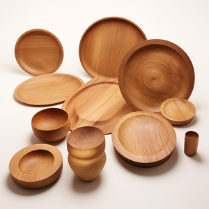 Chất lượng cao tùy chỉnh Bộ đồ ăn bằng gỗ Bát Khay cắt bảng CNC dịch vụ xử lý chính xác bao gồm khoan sản phẩm gỗ - Product Image 4