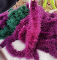 Écharpe rouge en plumes de marabout de Turquie pour femme, idéale pour les fêtes à domicile, mariages, décorations de Noël, artisanat, vêtements, costumes, robes de danse et accessoires.
