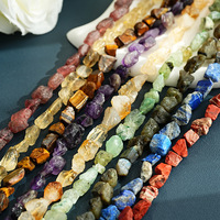 Perles en pierre brute multicolores de 8 à 13 mm, forme irrégulière, certifiées par un tiers, pour la fabrication de colliers, bracelets et bijoux faits main (vente en gros)