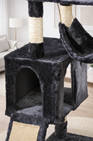 Arbre à chat multi-niveaux en velours écologique de qualité supérieure avec poteaux en sisal pour chatons et chats adultes, idéal pour l'intérieur