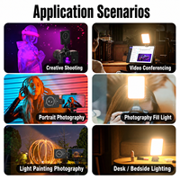 Lampe à selfie magnétique, lumière d'appoint rechargeable RGB à clipser pour téléphone, ordinateur portable, tablette, maquillage, vidéo, vlog, diffusion en direct
