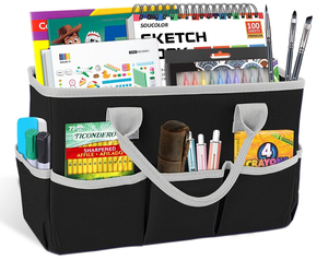 <span class=keywords><strong>Bolsa</strong></span> Organizadora <span class=keywords><strong>de</strong></span> Escritorio para Profesores, para Libros <span class=keywords><strong>de</strong></span> Arte, Papelería, Organización <span class=keywords><strong>de</strong></span> Escritorio <span class=keywords><strong>de</strong></span> Oficina, Almacenamiento <span class=keywords><strong>de</strong></span> Maquillaje con Asas - Product Image 1