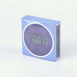 Cartes de tarot de manoir sombre cercle personnalisé avec livre Tarot à bordure dorée avec <span class=keywords><strong>mots</strong></span> clés Cartes de tarot Oracle de vérité cachée - Product Image 1