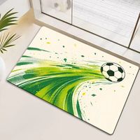 Tapis de porte de salle de bain OEM personnalisé antidérapant à motif géométrique avec thème sportif 50x80cm absorbant l'eau pour la maison