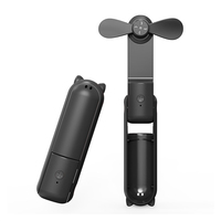 Petit ventilateur USB rechargeable portable 1200mah Mini ventilateur portable pliable avec LOGO personnalisé pour l'extérieur/le bureau